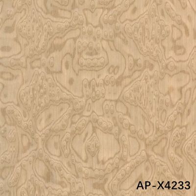Simulation Wood Veneer Sapele Pommele 0.45mm Thickness For Musical Instrument Car Interior