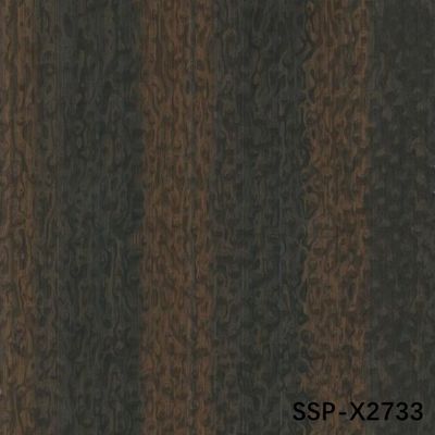 Simulation Wood Veneer Sapele Pommele 0.45mm Thickness For Musical Instrument Car Interior