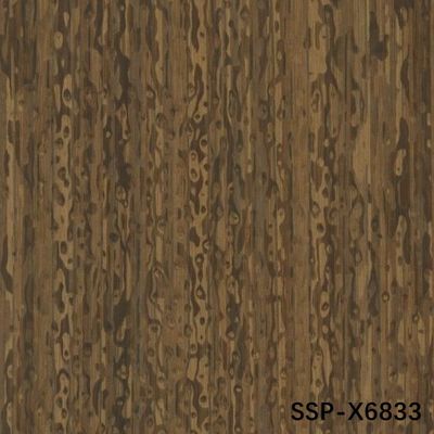 Simulation Wood Veneer Sapele Pommele 0.45mm Thickness For Musical Instrument Car Interior