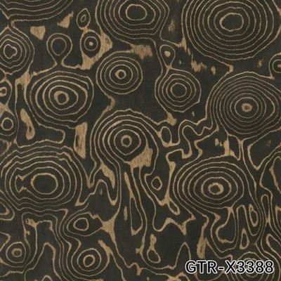 Reconstituted Wood Veneer 2500*640mm Sliced Cut Of Wood Burl For Interior Doors Can Copy Customer Sample