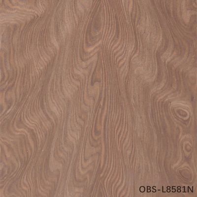 New Design Of Reconstituted Wood Veneer Phoenix'S Tail Figure Obs-L8281n/858n Red Color For Hotel Decoration 0.45mm
