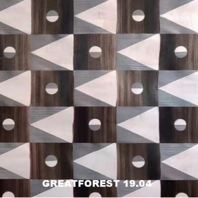 Artistic Parquet Wood Veneer 2500*640mm Handwork Fixed-Shaped Customizable Art Splicing For Wall Paper