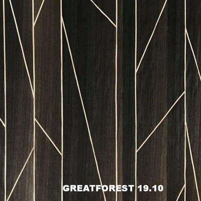 Artistic Parquet Wood Veneer Geometric Aesthetic Feeling Popular Geometric Figures 0.50mm Thickness For Wooden Door