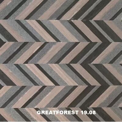 Artistic Parquet Wood Veneer Geometric Aesthetic Feeling Popular Geometric Figures 0.50mm Thickness For Wooden Door