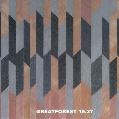 Artistic Parquet wood Veneer Symmetrical Collage Geometrical Pattern Rich In Color Wooden Painting 0.55mm