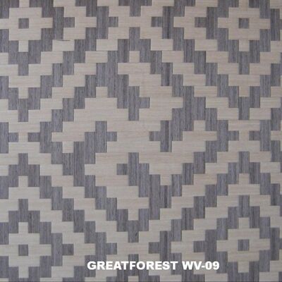 Woven Wood Veneer Geometric Figure Natural Texture Color 2500mm For Irregular Wood Skin