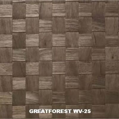 0.55mm Woven Wood Veneer Lattice Texture Customizable Not Paper For Advanced Club
