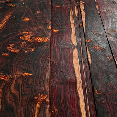 Vibrant Iridescent Plant Dyed Natural Wood Veneer, Sustainable Eco-Friendly Decorative Timber Veneer for Luxury Interior Furniture Design