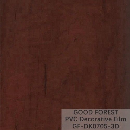 ODM PVC Interior Film Blistering Decorative Wooden Grain Red Color