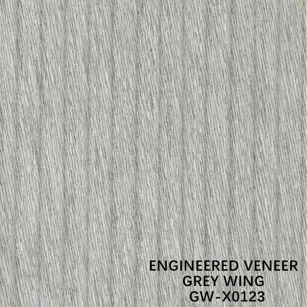 ISO Decoration 3100mm Engineered Wood Veneer Unusual Wing Exotic Grain Grey Color GW-X0123/X0133