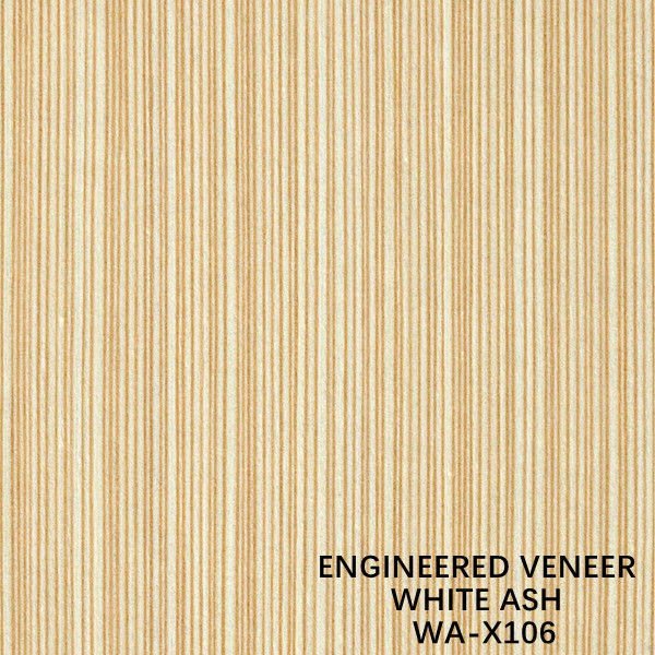 Natural White Ash WA-X106 Reconstituted Wood Veneer Dark Yellow Color For Furniture