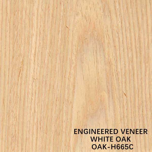 White Oak H665C Flat Cut Recomposed Wood Veneer For For Cabinet Face / Wall Covering