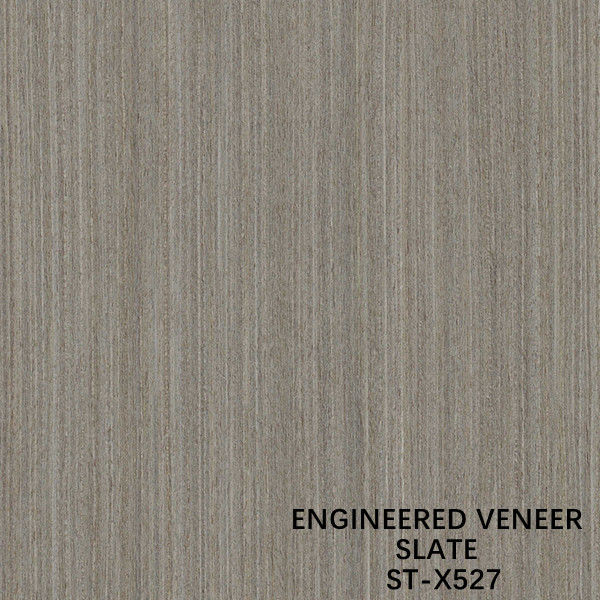 Fancy Recomposed Slate Wood Veneer Walnut X527 Dark Grey Fineline Straight Grain For Interior Doors Of Good Quality