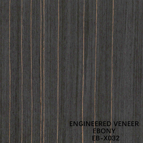 Decorative Ebony Engineered Wood Veneer X032 2500x640MM For Fancy Plywood ISO