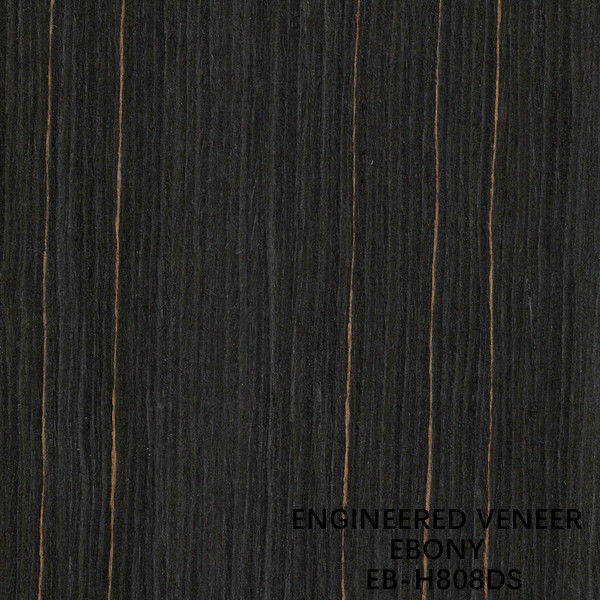 Door Face Simulation Ebony Wood Veneer H808DS Straight Grain Double Color 2500-3100mm