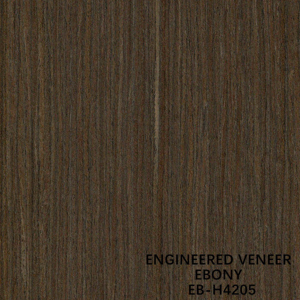 Decorative Ebony Wood Veneer Black Oak H4205 Straight Cut For Cabinet Face Fleeced Back