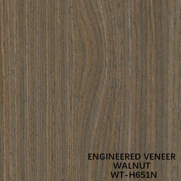 Wall Covering Engineered Black Walnut Wood Veneer H651N Quarter Straight Grain Brown Color