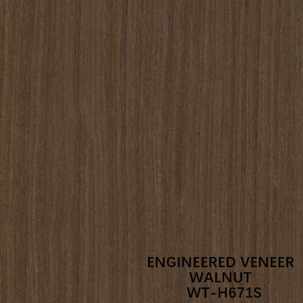 Reconstituted Black Walnut Wood Veneer H671s Slice Cut Technics Vertical Grain Good Price From China Factory For Door