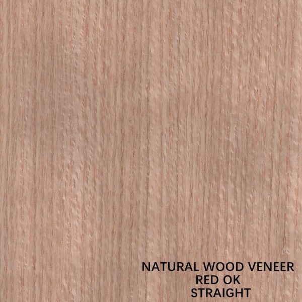 Quarter Cut Straight Grain Red Oak Wood Veneer 0.5mm For Furniture Face And Door