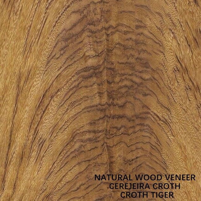 America Natural Cherry Crotch Veneer Specially Tiger Grain For Hotel Decoration