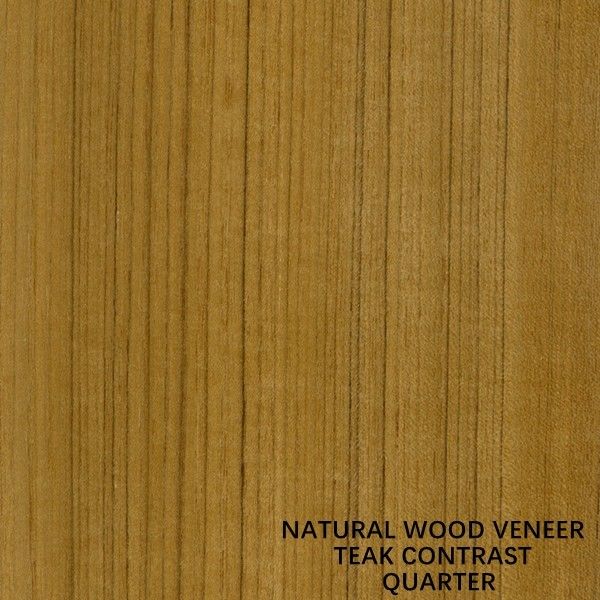AAA Grade Teak Wood Veneer Contrast Black Line Straight Grain For Fancy Plywood