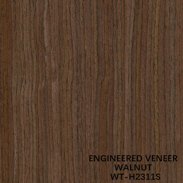Recon Walnut Wood Veneer Straight Grain Standard Size 2500*640mm For Indoor Decorative