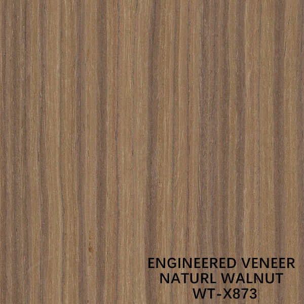 EV Engineered Wood Veneer Natural Walnut Quarter Straight Grain Standard Size 2500*640MM