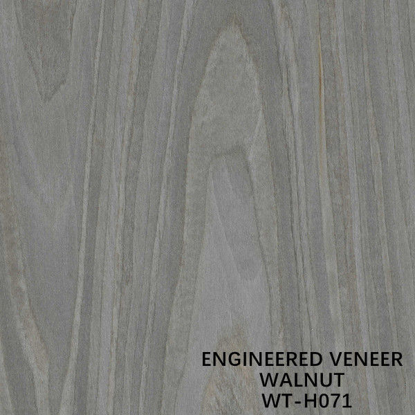 Reconstituted Walnut Wood Veneer Grey Crown Grain For Interior Doors 0.15-0.6mm Thickness