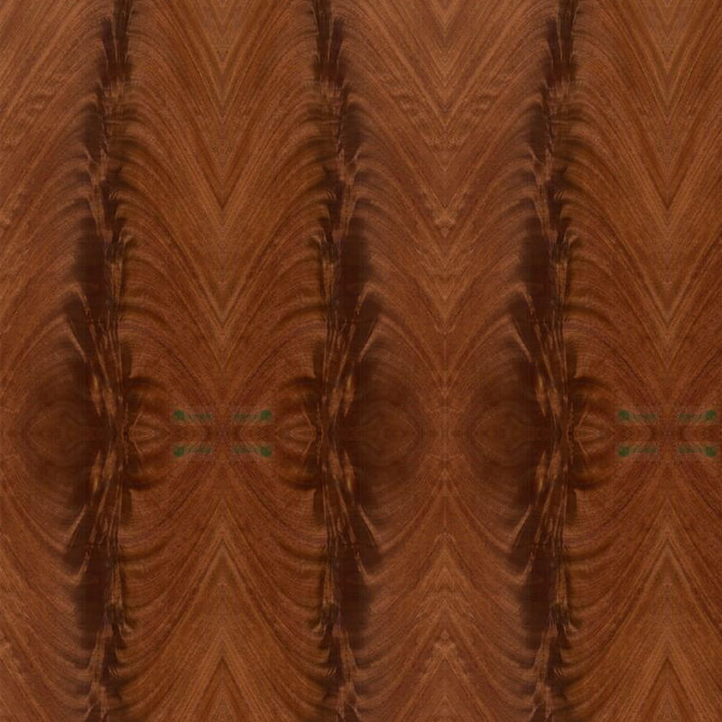 Hotel Decoration Natural Mahogany Wood Veneer Un Normal Crotch Grain Man Made