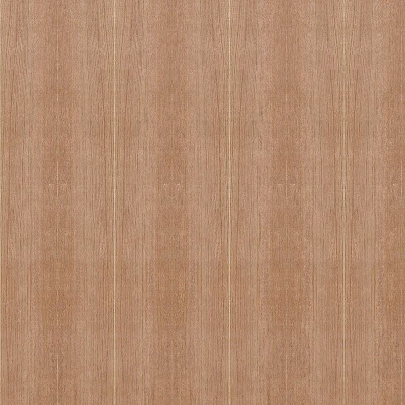 Natural Red Oak Wood Veneer Fancy Mdf / Chipboard Straight Grain For Cabinet Panels 2440/2745/3050mm Length