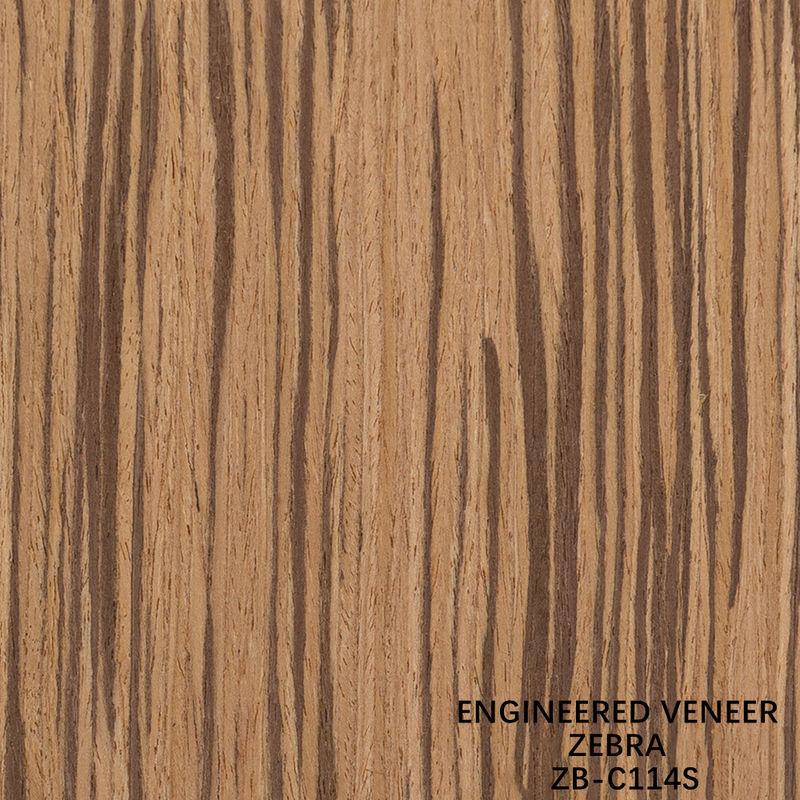 Straight Zebra Reconstituted Wood Veneer Indoor Decorative Board 2500mm ZB-114S / 115S