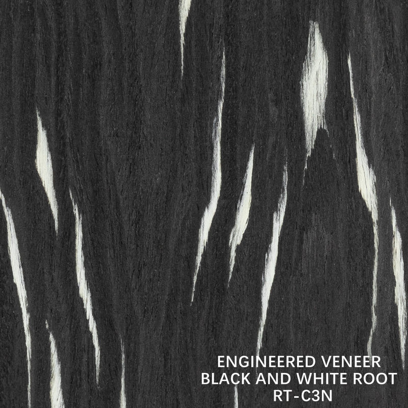 Specially Engineered Wood Veneer Black And White Root 3N For Decoration 3100mm