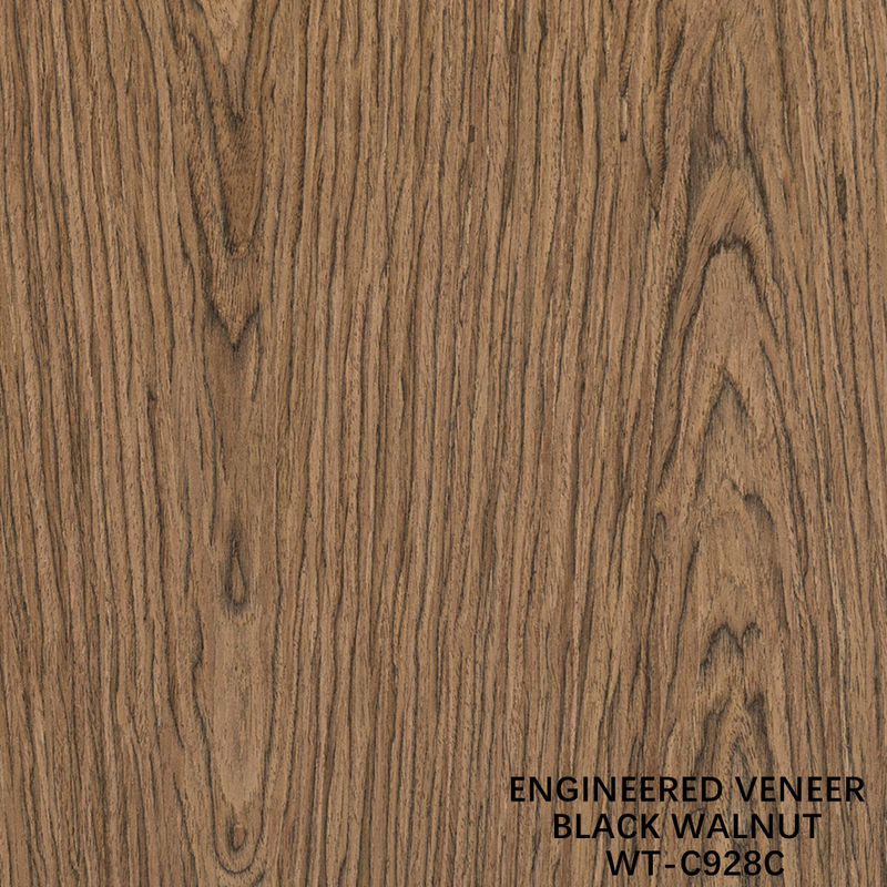 Reconstituted Wood Veneer Walnut Flat Cut Crown Grain 0.15-0.6mm Brown For Door WT-C928C/1158C/1170C/1176C