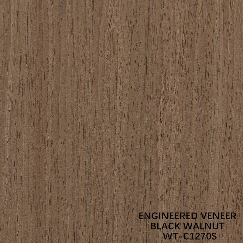 Reconstituted American Walnut Wood Veneer 0.15-0.60mm Customized Service Quarter Cut Fine Line For Decoration