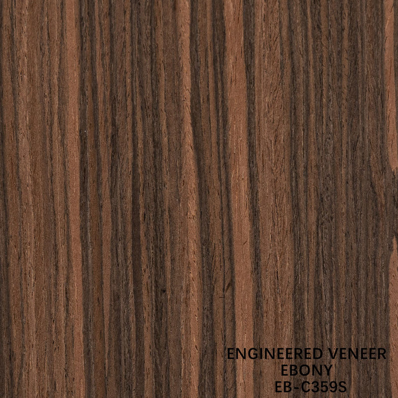 Recon Ebony Wood Veneer Slice Cut Straight Grain Double Color For Door And Cabinet Face Decoration