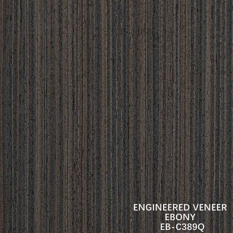 Brown Engineered Wood Veneer EB-C389Q / 916Q / 1238Q / 1320Q Quarter Cut Ebony Veneer Fineline For Door And Cabinet Face