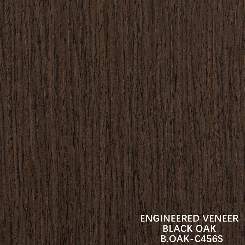 Fancy Engineered Wood Veneer Black Oak Straight Grain Slice Cut Splicing 1220mm B.OAK-C456S / 617S / 1180S / 1222S