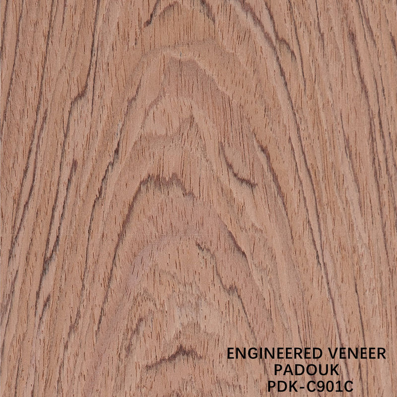 Reconstituted Wood Veneer Rose Wood Crown Cut Red Color Length 2200-3100mm For For Interior Doors China Factory PDK-199C / 901C