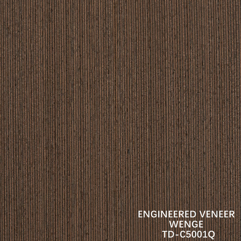 Recon Wenge Wood Veneer Fine-Line Thickness 0.15-1.8mm Fleeced Back For Interior Doors And Windows