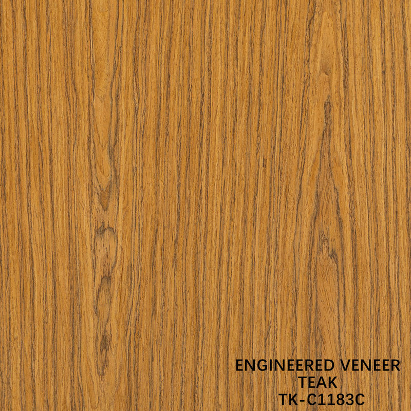 Fancy Recomposed Teak Wood Veneer Length 2200mm Customized For Car Interior Yacat