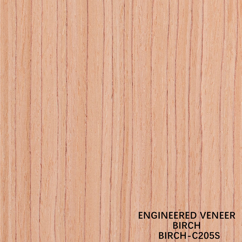 Engineered Birch Wood Veneer 205S/205C Grade A For Interior Export Standard For Door And Cabinet Face
