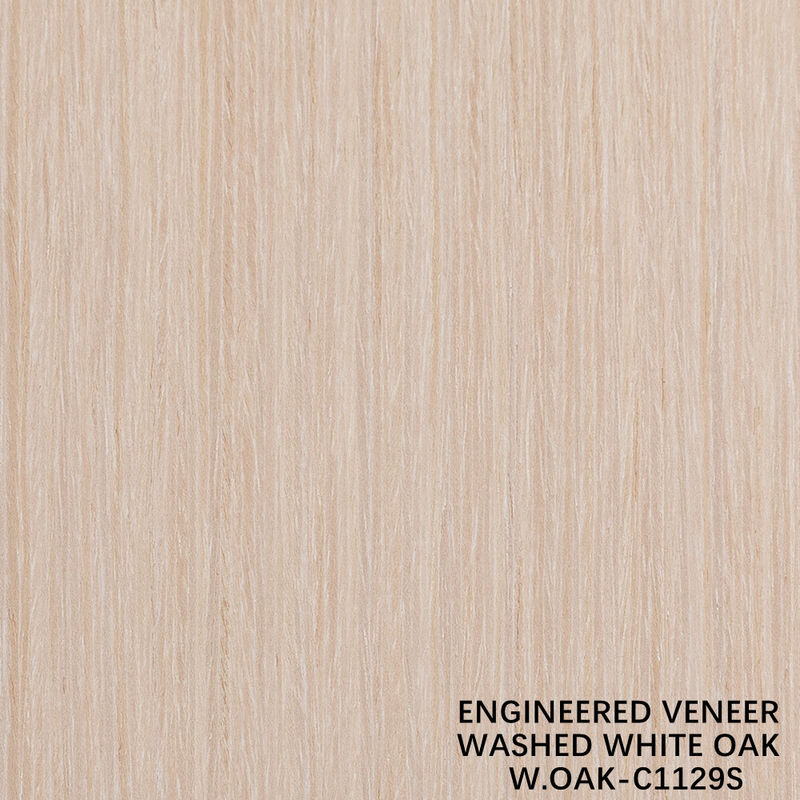 Man-Made Washed Oak Wood Veneer 0.15-0.55 Mm Thickness Customized For Hotel And Home Decoration China Makes