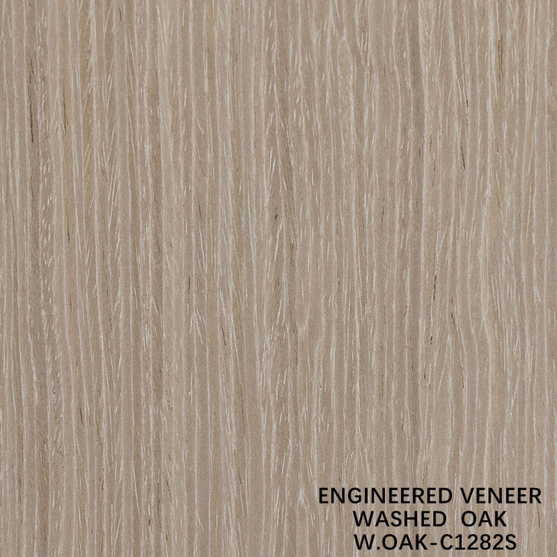Engineered Wood Veneer Special Washed Oak Sheet Straight Grain 2500-3200mm Fleeced Back For Door Skin W.OAK-1282S / 1282C / 1327S