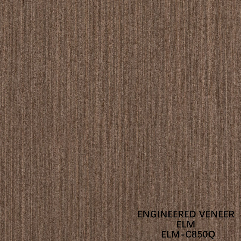 0.5mm Engineered Elm Wood Veneer Sheet For Fancy Panels 2500-3100mm Lengthened Quarter Cut Color Of Brown