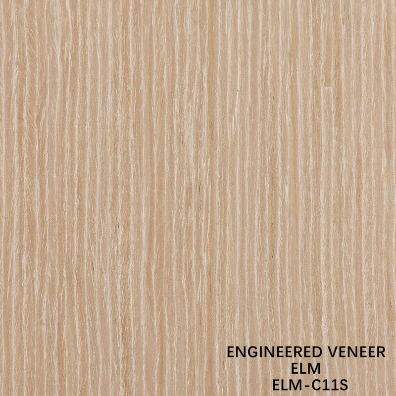 Customized Recon Elm Wood Veneer Straight Cut And Crown Cut For Cabinet Face Of 2500*640 Mm