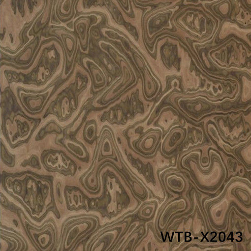 Reconstituted Black Walnut Burl Wood Veneer WTB-X2043 0.15-0.55mm For Indoor Decorative Board