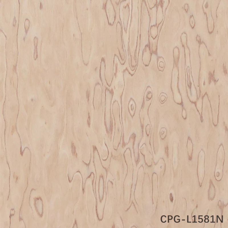 New Design Customized Engineered Wood Veneer Cypress Burl CPG-L1581N Length 2500-3100mm Fancy Panel Sheet