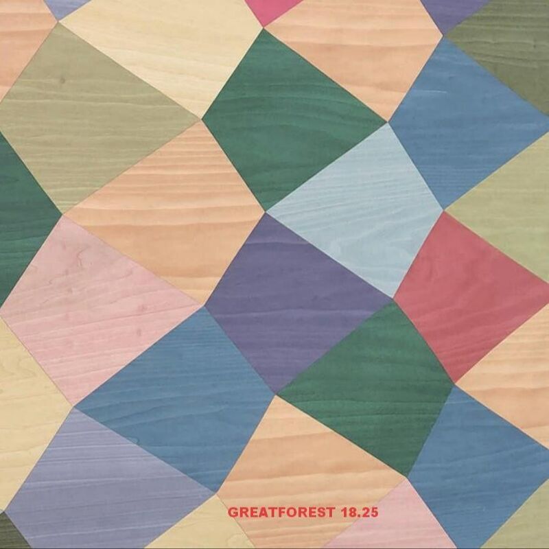 Artistic Parquet Wood Veneer 2500*640mm Handwork Fixed-Shaped Customizable Art Splicing For Wall Paper