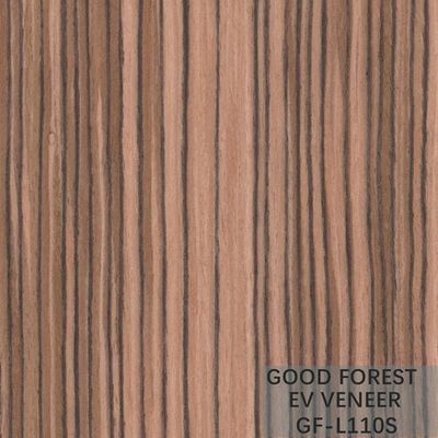 EV Veneer Zebra Engineered Wood Veneer Natural Color Straight Grain
