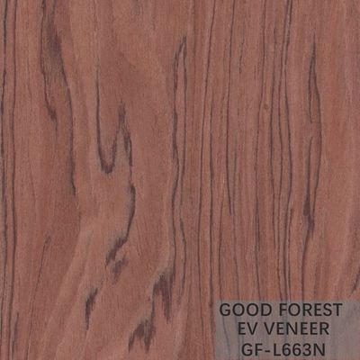 Engineered Wood Veneer Bubinga Crown Cut Wood Veneer Sliced Cut Technics